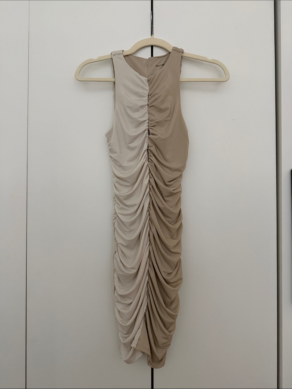 Abercrombie & Fitch Two-Tone Ruched Mini Dress